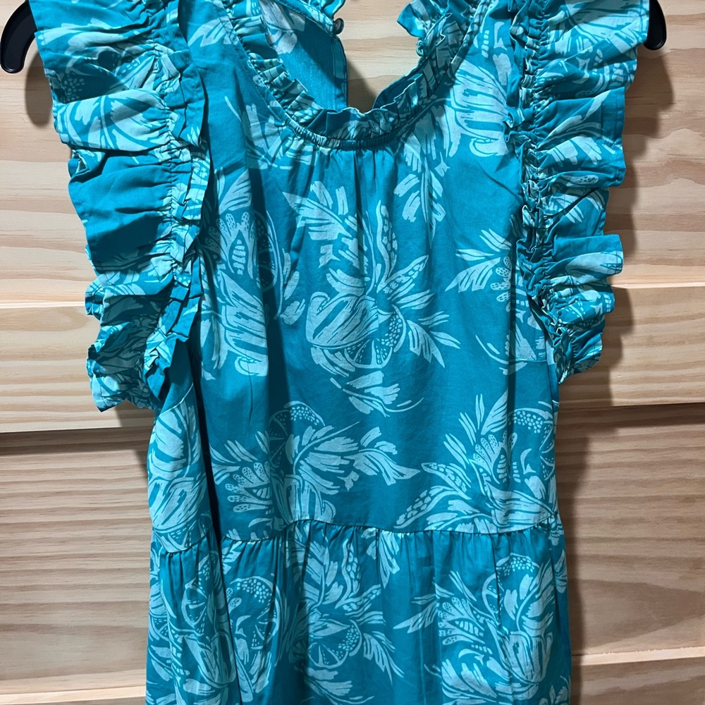 Crown & Ivy Turquoise Patterned Dress